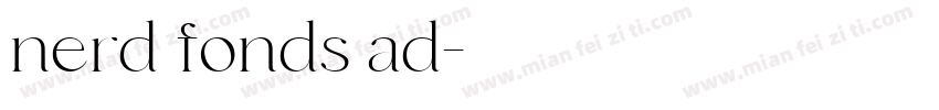 nerd fonds ad字体转换
